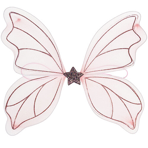 Rex London roze sprookjesvleugels met glitterster in het midden.