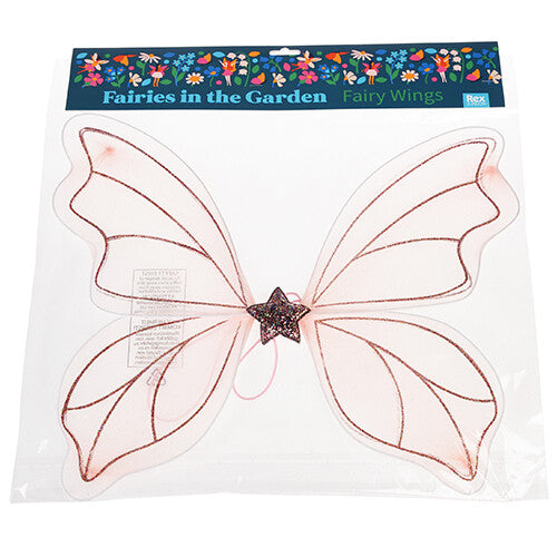 Verpakking van de Rex London roze sprookjesvleugels 'Fairies in the Garden'.