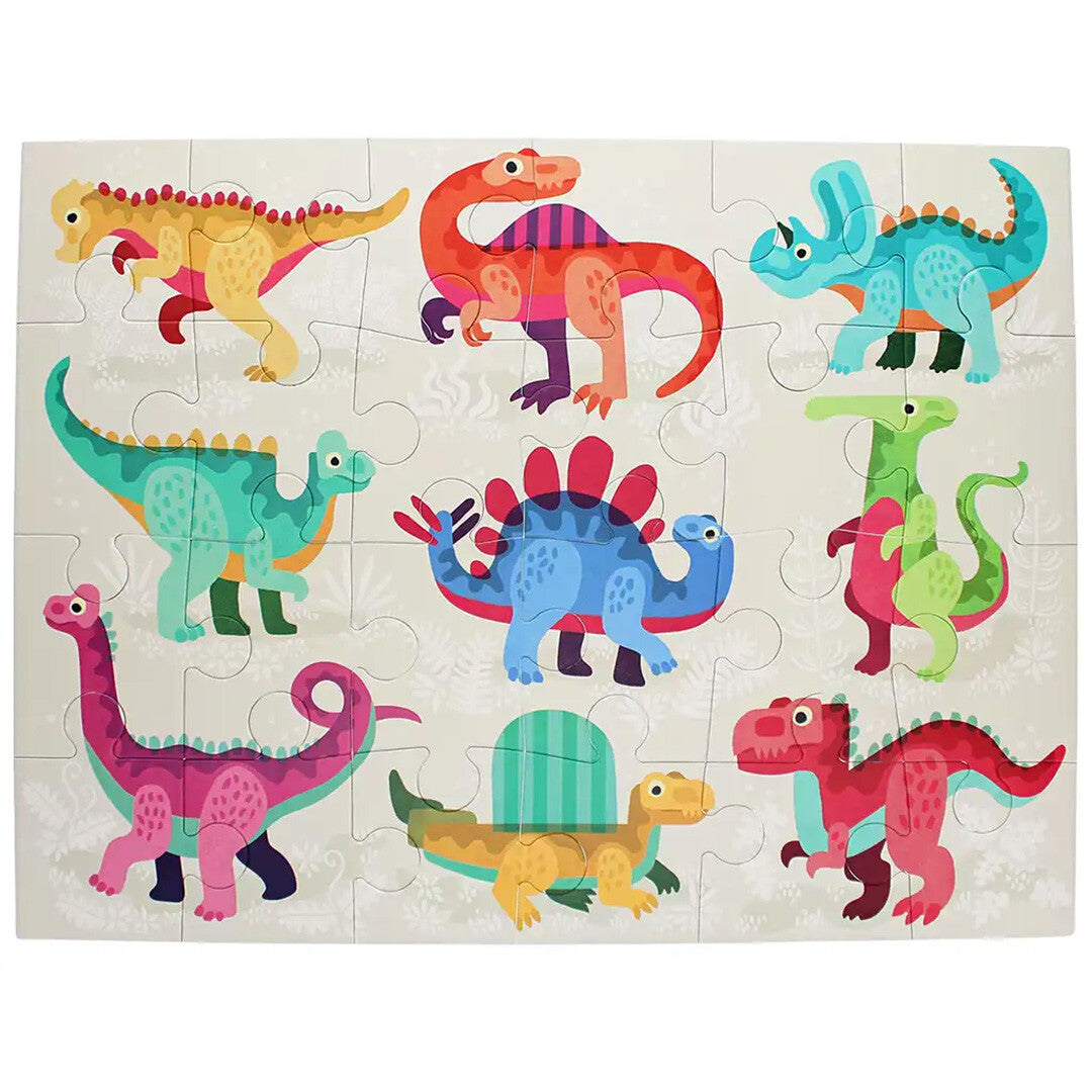 Rex London vloerpuzzel met negen kleurrijke dinosaurussen.