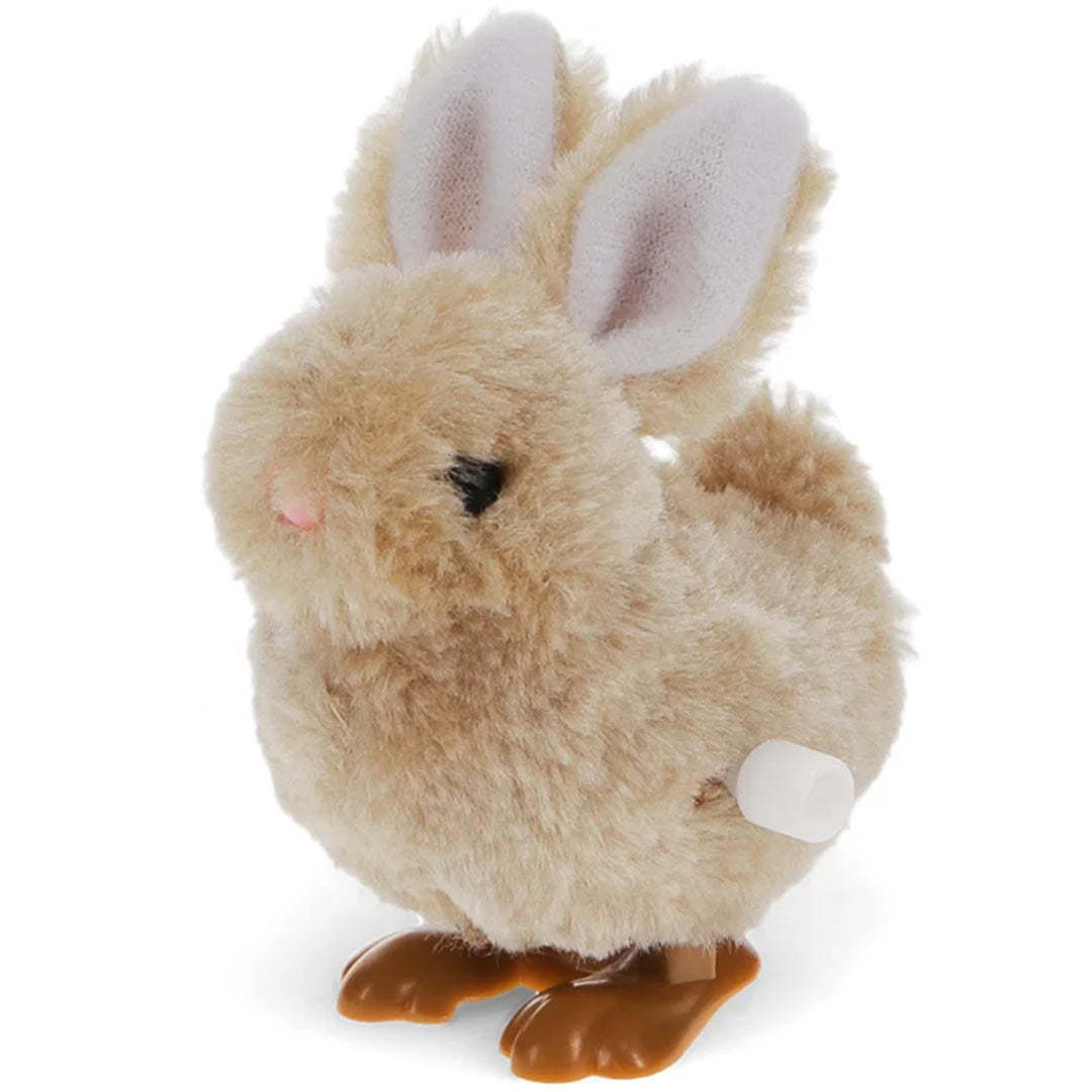 Rex London opwindbaar konijntje van beige pluche met een witte opwindknop.