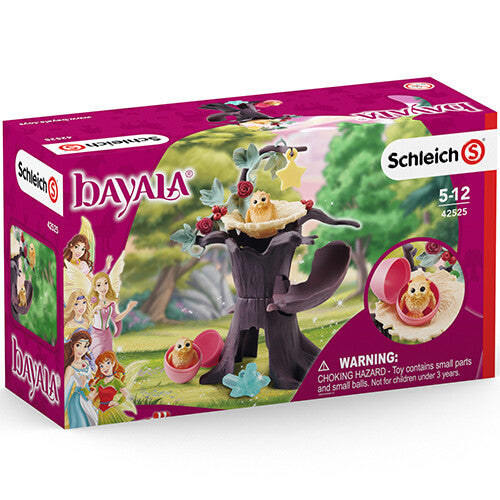 De verpakking van de Schleich Bayala uitkomende babyuilen speelset.