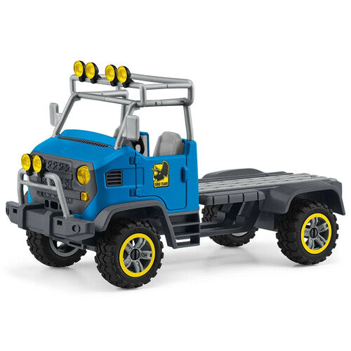 Schleich blauwe transporttruck zonder kooi of kraan.