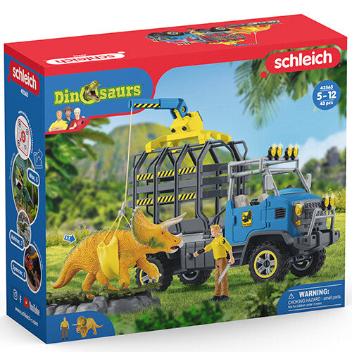 Verpakking van de Schleich Dinosaurs transport missie speelset.