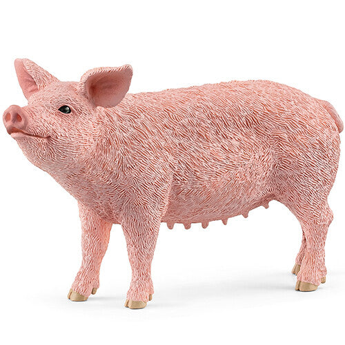 Schleich dierenfiguurtje van een roze varken.