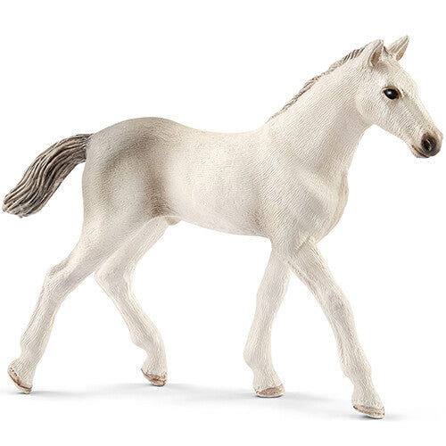 Schleich Holsteiner veulen dierenfiguurtje van wit plastic.