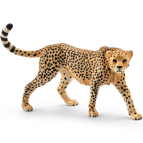 Schleich dierenfiguurtje van een jachtluipaard in loopstand.