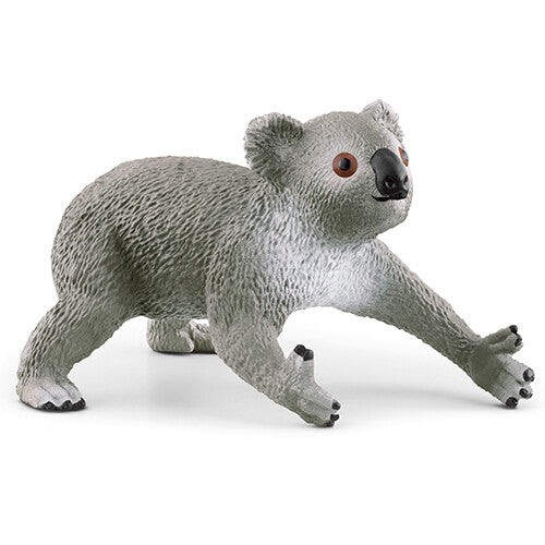 Schleich dierenfiguurtje van een koalabeer die voorover leunt.
