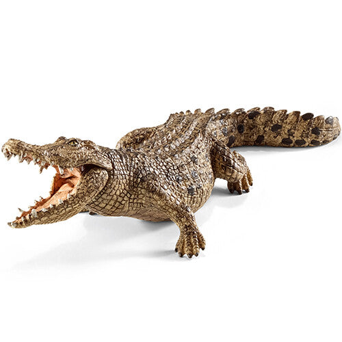 Schleich dierenfiguurtje van een krokodil met open bek.