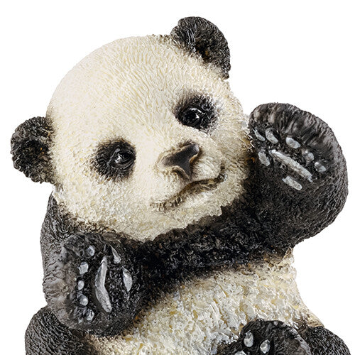 Detailopname van het Schleich pandajong dierenfiguurtje.
