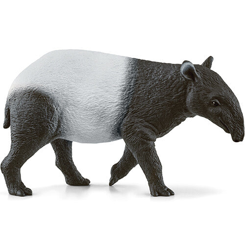 Schleich dierenfiguurtje van een zwart-witte tapir.