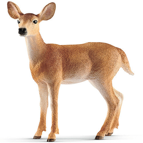 Schleich witstaarthertenkoe dierenfiguurtje staand.
