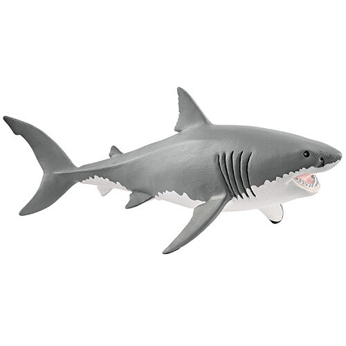 Schleich dierenfiguurtje van een witte haai.