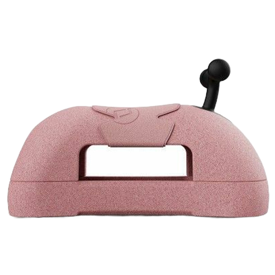 Scoot & Ride roze loopwagen van schuim, van de zijkant gefotografeerd.