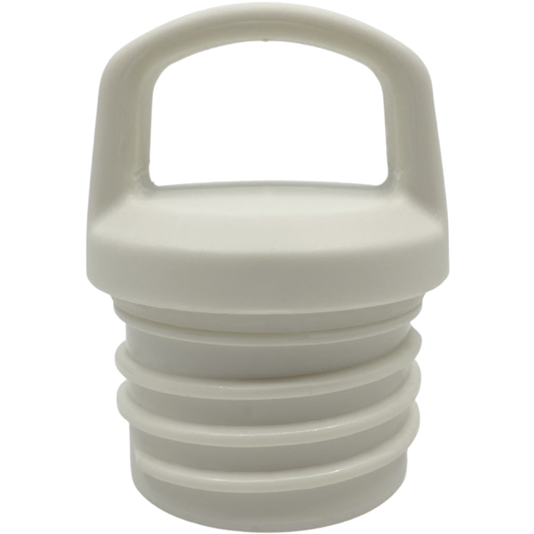 Smikkels crème plastic dop voor drinkfles met handvat.