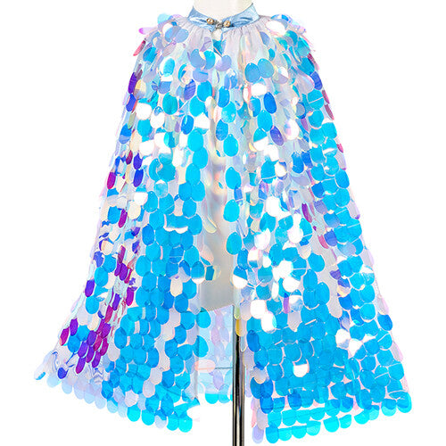 Souza for Kids Lorelie kinder cape met iriserende schubben in blauw en paars.