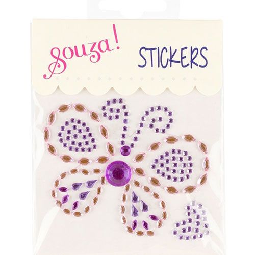 Verpakking van Souza! paarse vlinder stickers.