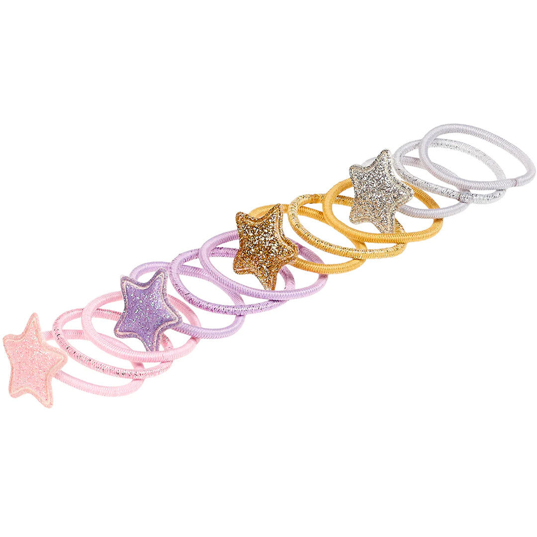 Souza for Kids veelkleurige haarelastiekjes voor kinderen met glitter sterren.