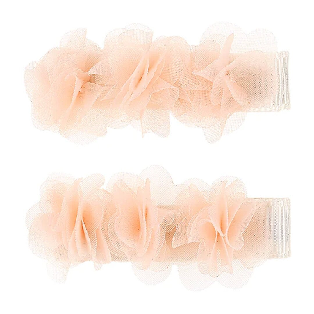 Souza for kids twee roze bloemvormige haarspeldjes van polyester.