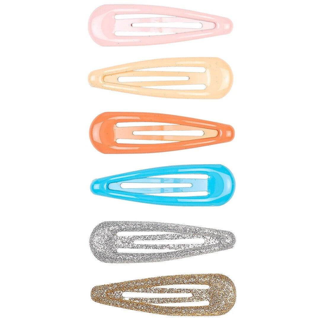 Souza for Kids set van zes haarspeldjes in roze, oranje, blauw en glitter.