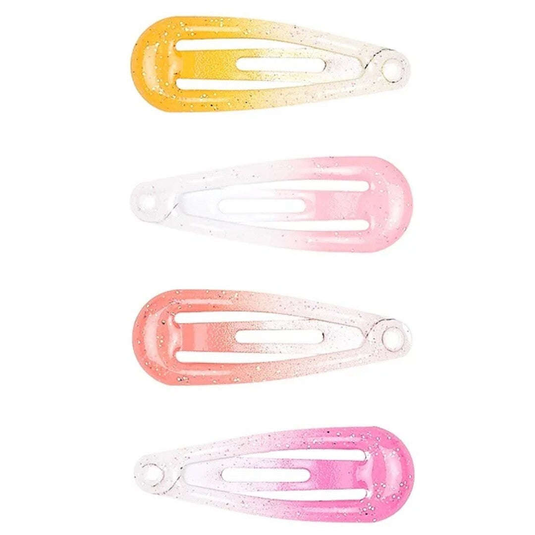 Souza for kids set van vier kleine veelkleurige haarspeldjes met glitter.