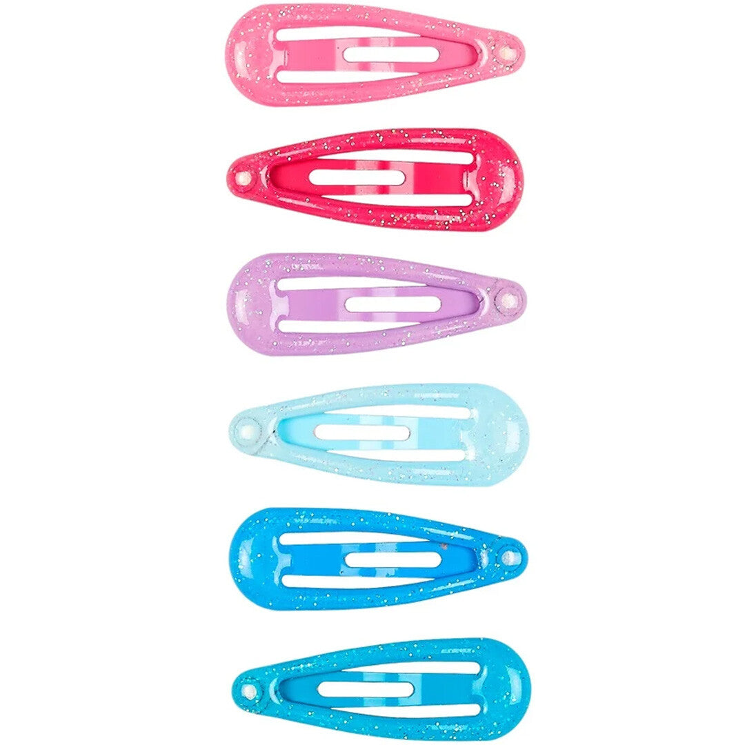 Souza for Kids zes glitter haarspeldjes in roze, rood, paars en blauwtinten.