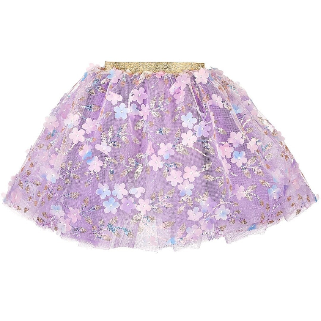 Souza for kids paarse kinderrok met gebloemd patroon.