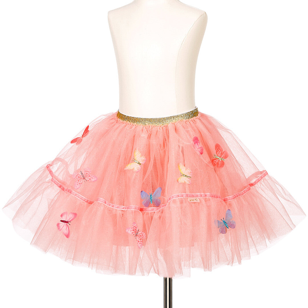 Souza for Kids roze kinderrok van tule met vlinderapplicaties op een paspop.