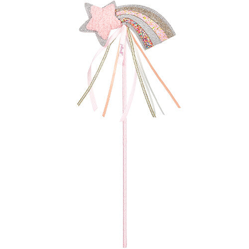 Souza for kids toverstaf met roze ster, glitterregenboog en linten.