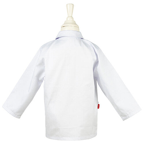 De achterkant van de witte doktersjas van de souza for kids verkleedset dokter.