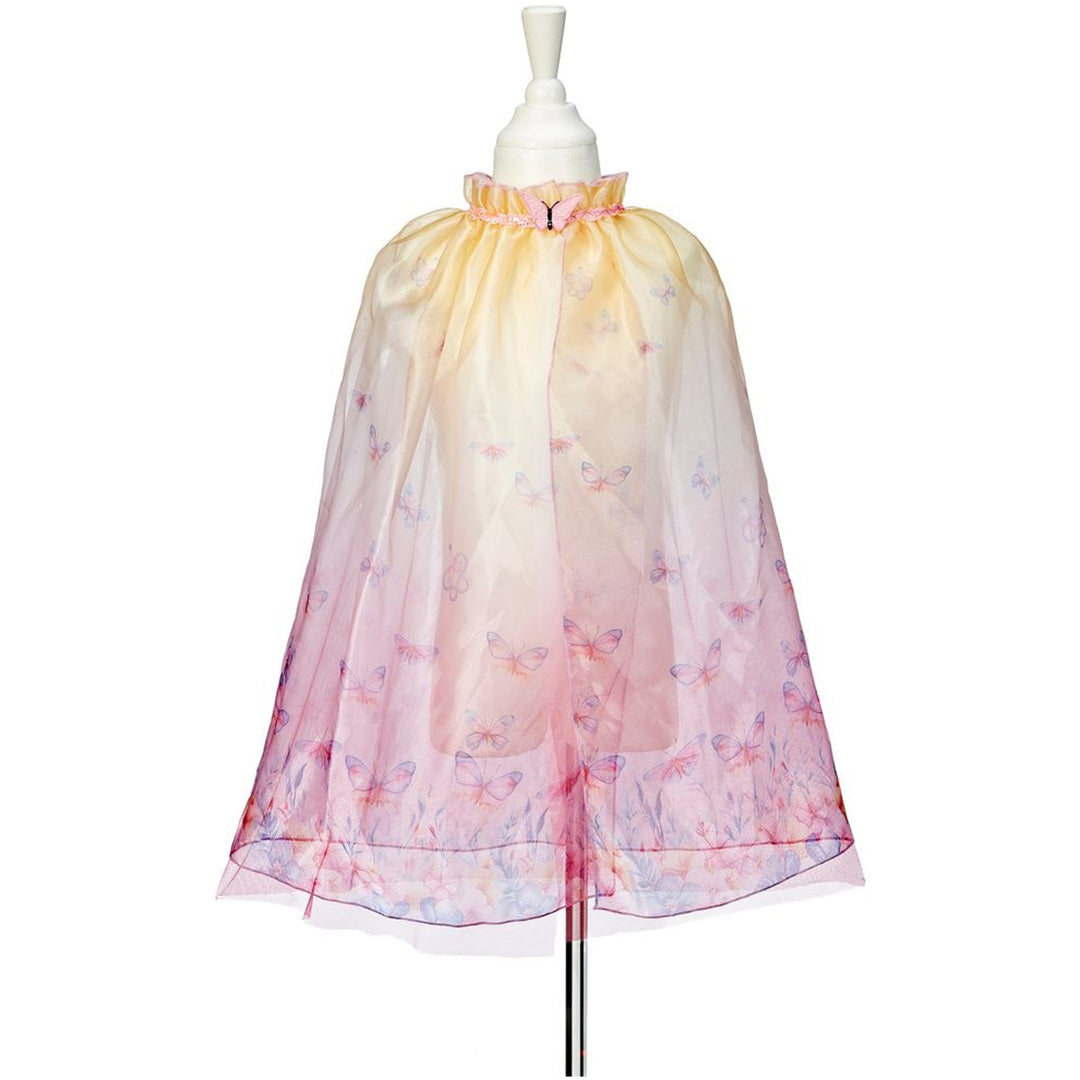 Souza for Kids vlindercape voor kinderen met een geel-roze kleurverloop en vlinderpatroon.