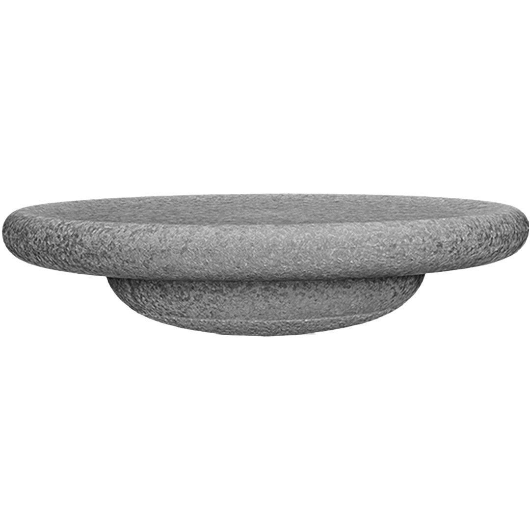 Stapelstein grijs balance board met textuur.