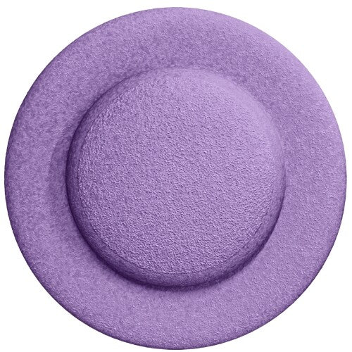 De onderkant van het Stapelstein paarse balance board met textuur, van bovenaf gefotografeerd.