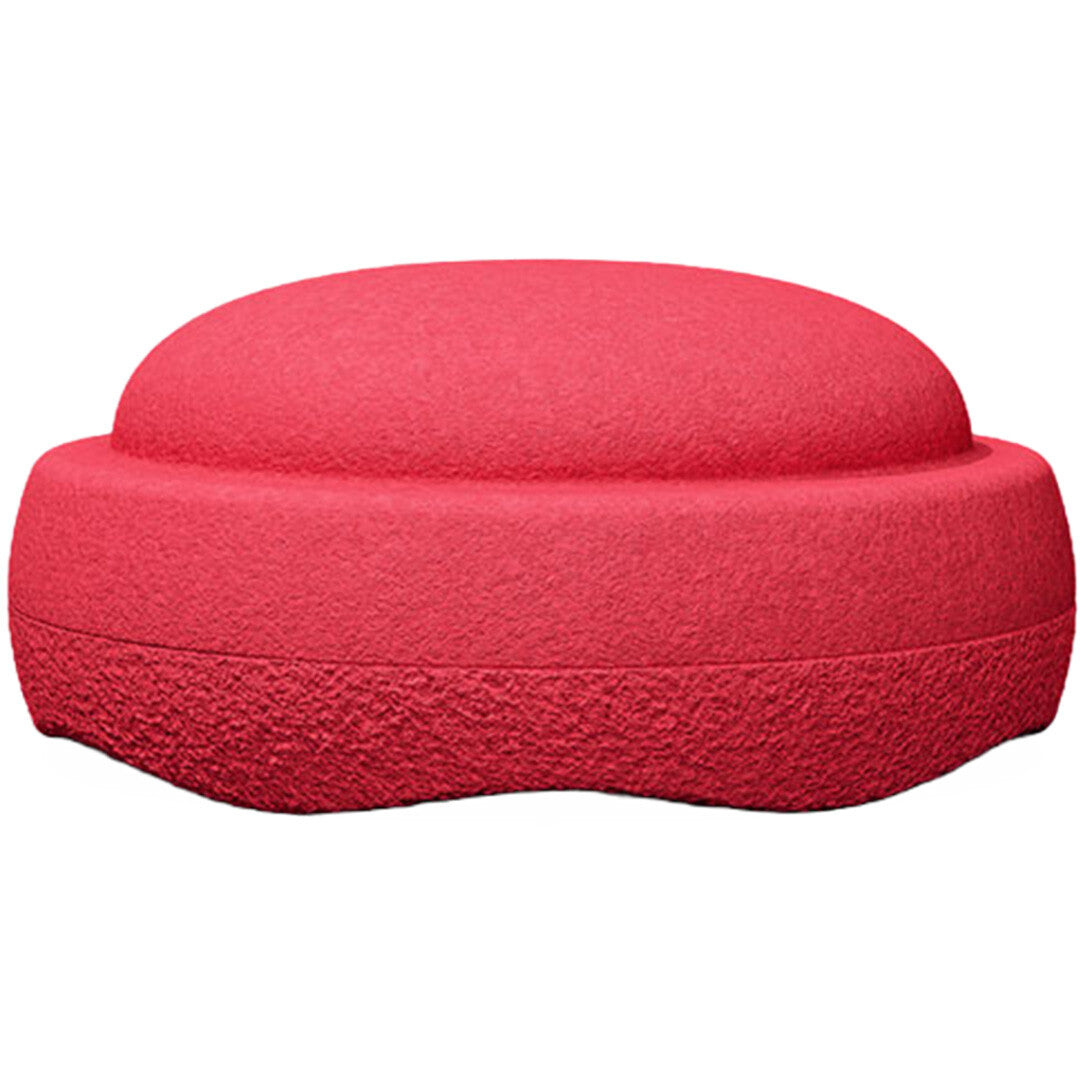 Stapelstein Original rood, een rond, rood speelelement met textuur.