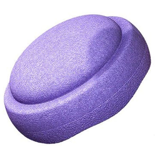 Stapelstein origineel violet speelelement, schuin van bovenaf gezien.