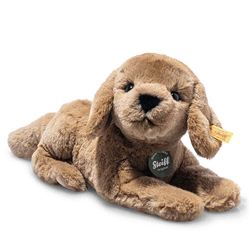 Steiff pluchen labrador hond Lenny, liggend.