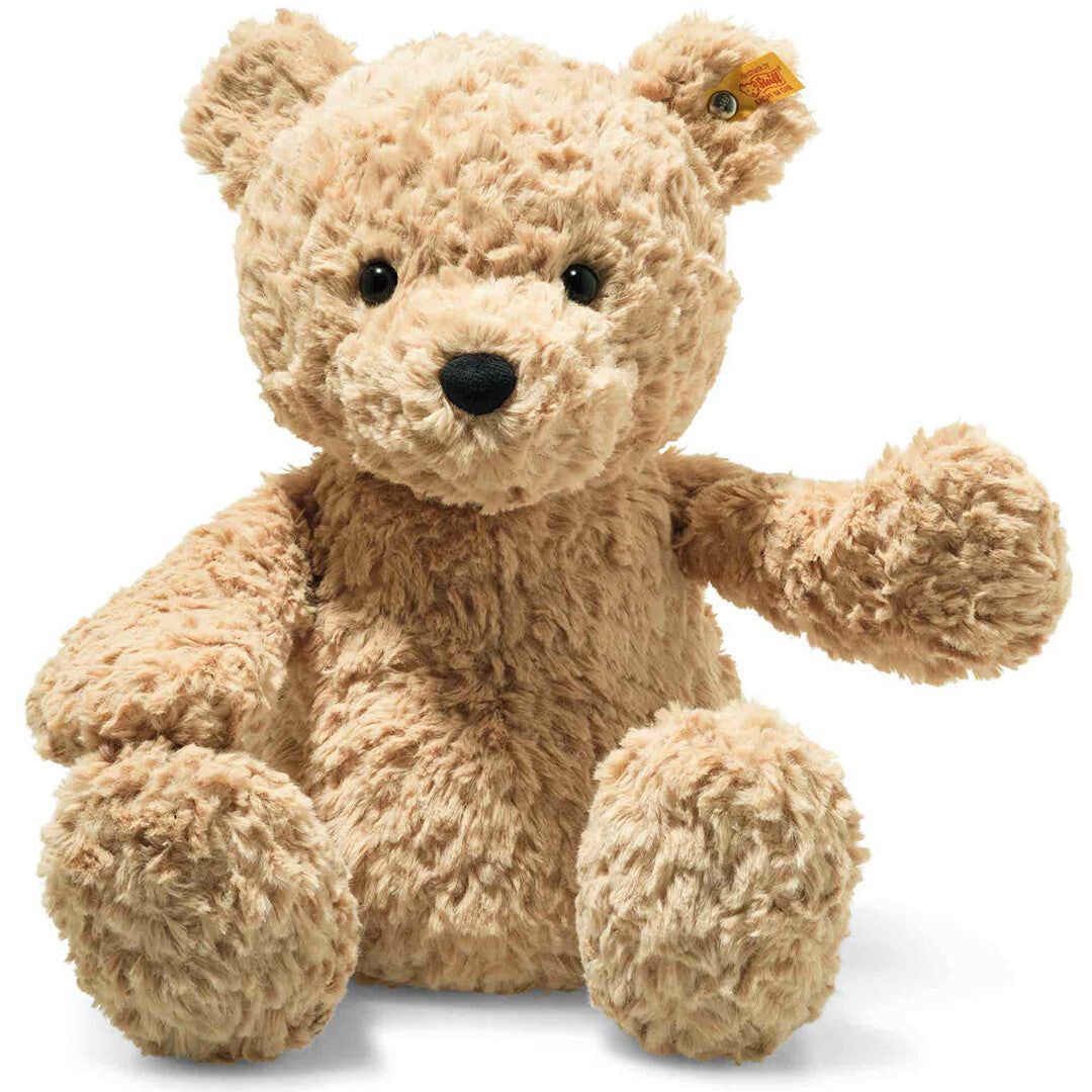 Steiff pluchen teddybeer Jimmy, beige, zittend.