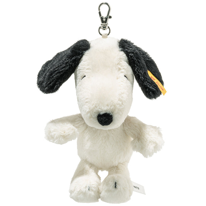 Steiff Snoopy pluchen sleutelhanger van voren gezien.
