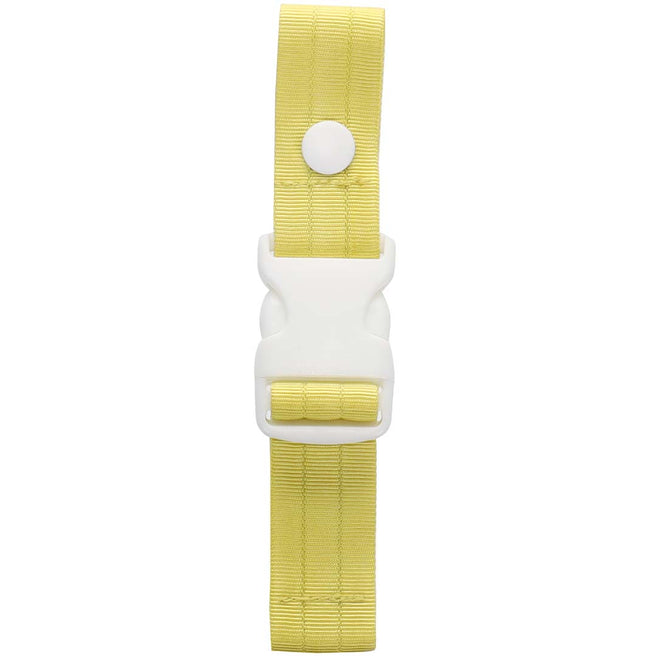 Sticky lemon gele nylon borstriem voor rugzak met witte gesp en drukknoop.