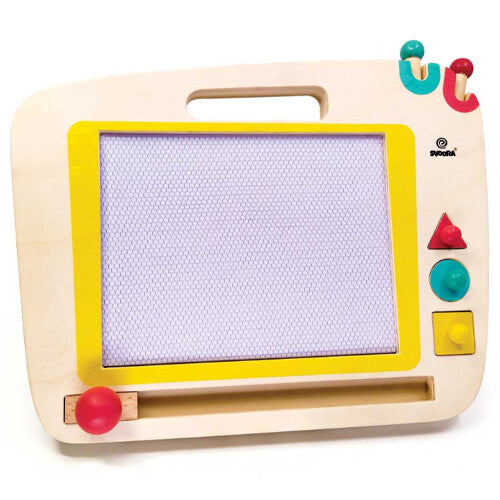 Svoora houten magnetisch tekenbord met een leeg tekenvlak.