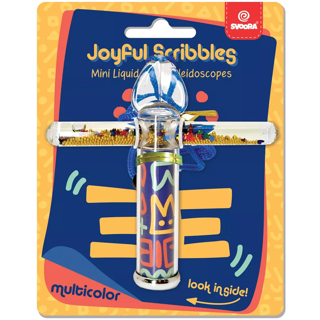 Verpakking van de Svoora Joyful Scribbles mini vloeibare caleidoscoop.