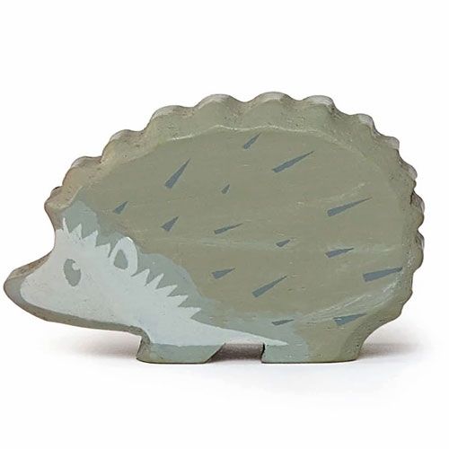Tender Leaf Toys houten dierenfiguur van een groene egel.