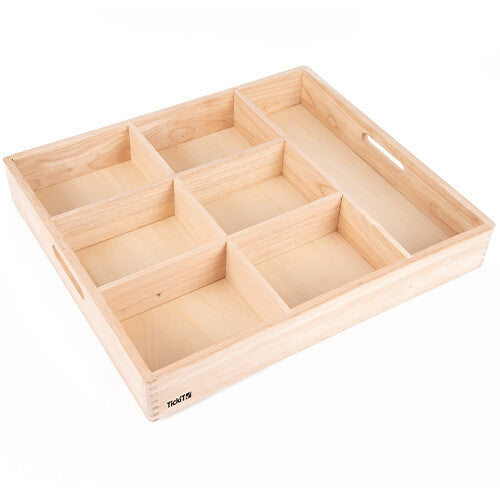 Tickit houten sorteerbak met acht lege vakken.
