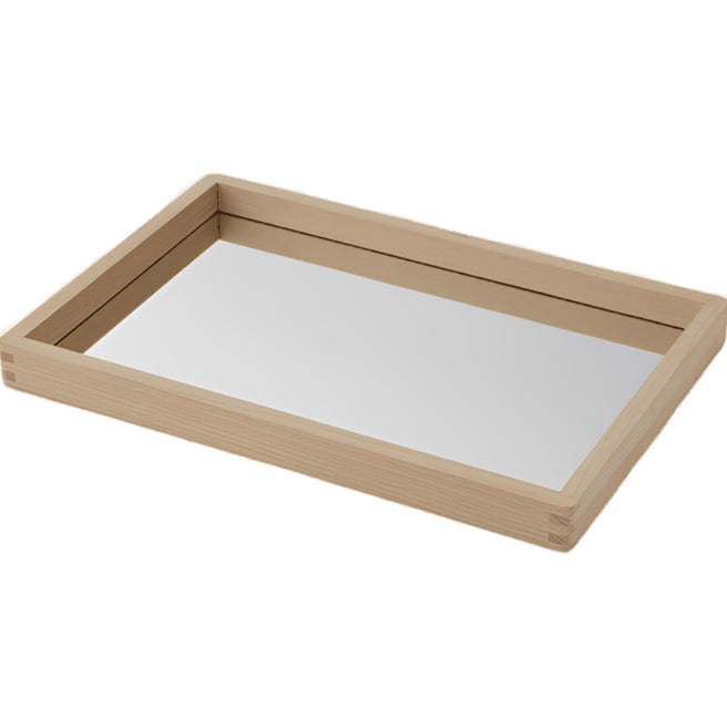 tickit sensorische speelbak met spiegelbodem in een houten frame.