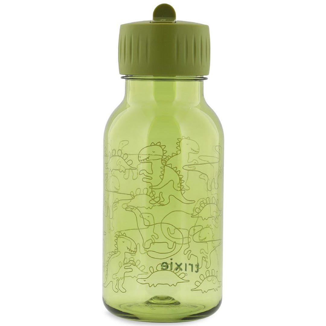 Trixie groene kinderdrinkfles met dinosauruspatroon.