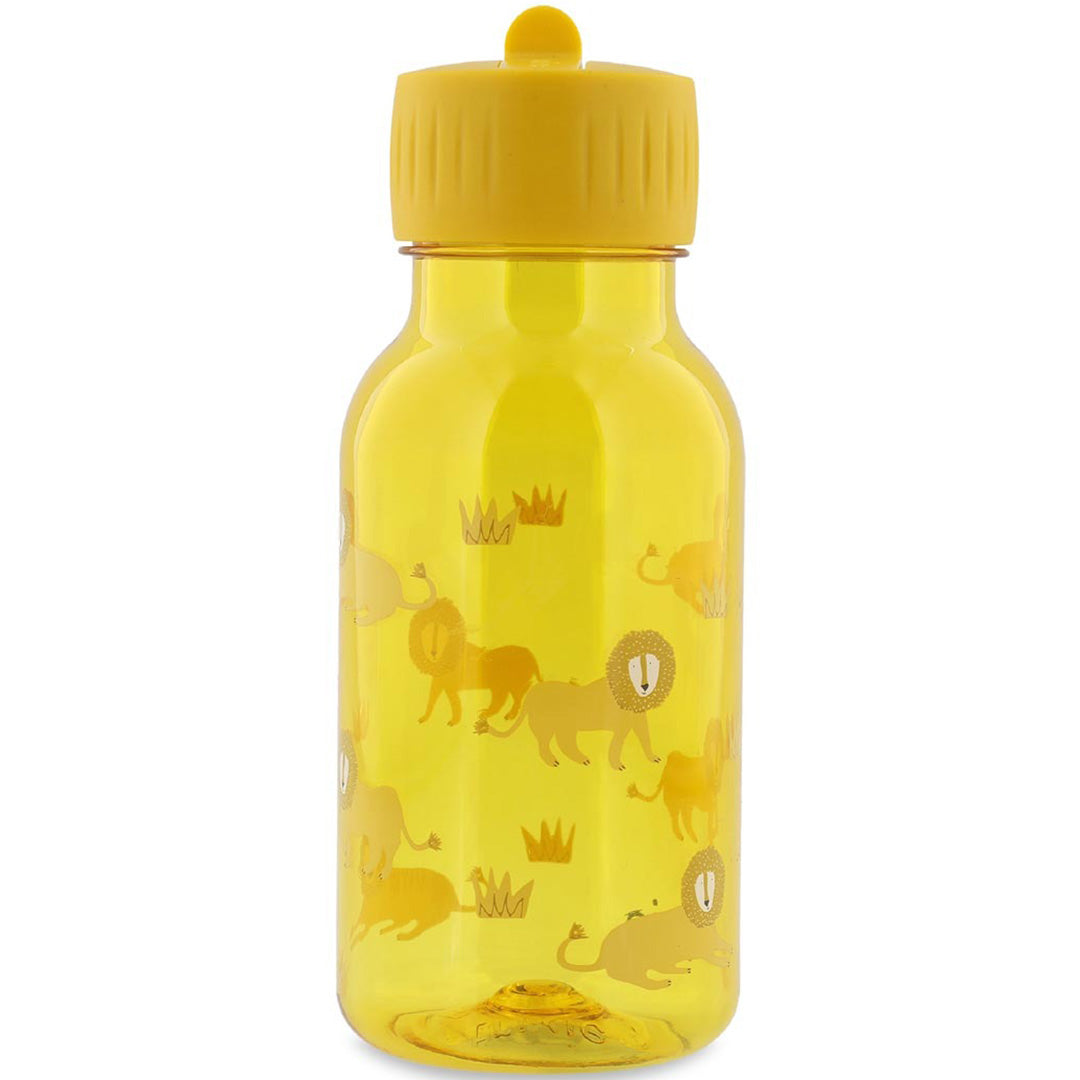 Trixie gele kinderdrinkfles met leeuwenpatroon.