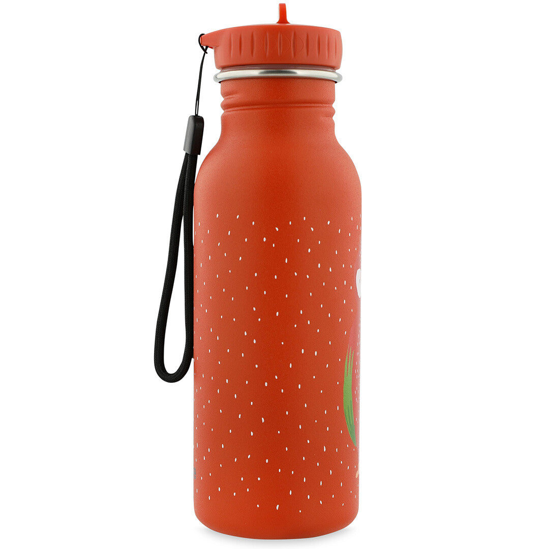 Trixie kinderdrinkfles met draaglus en deels zichtbare papegaai.