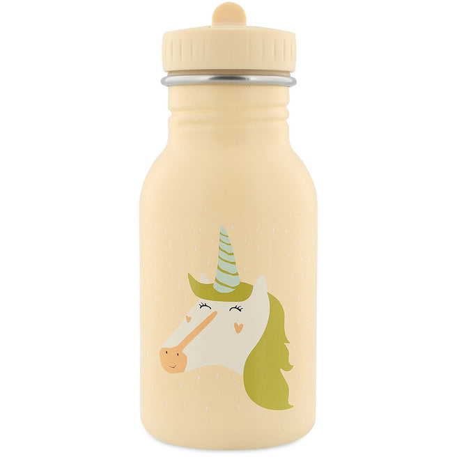 Trixie beige kinderdrinkfles met een eenhoorn illustratie op de voorkant.
