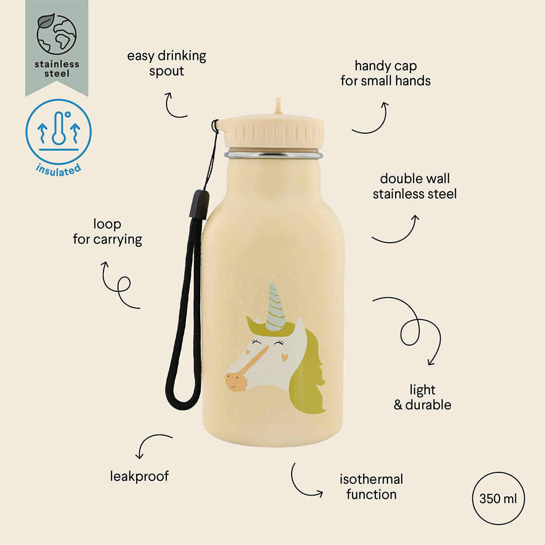 Infographic van de Trixie thermosfles met kenmerken.
