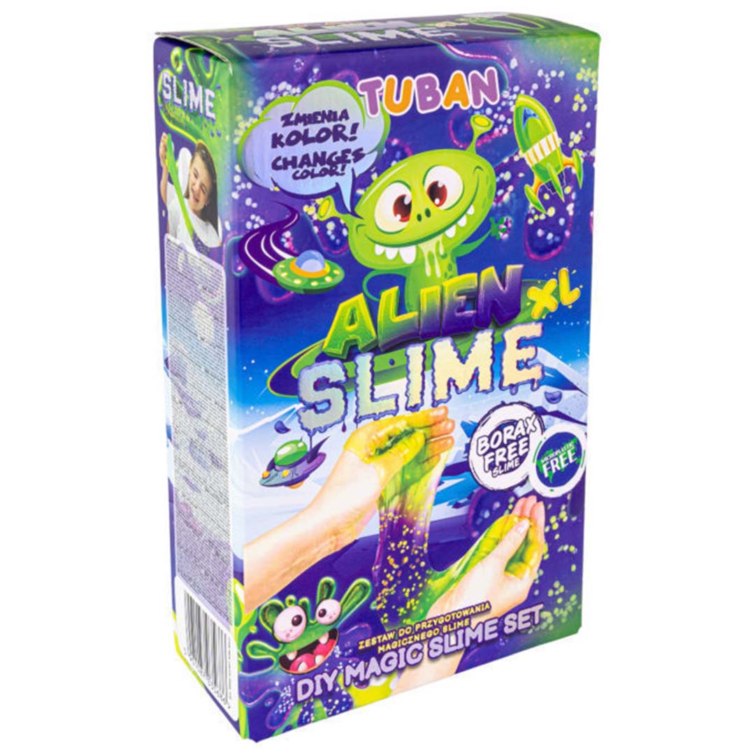 De verpakking van de Tuban Alien XL slijm maken set.