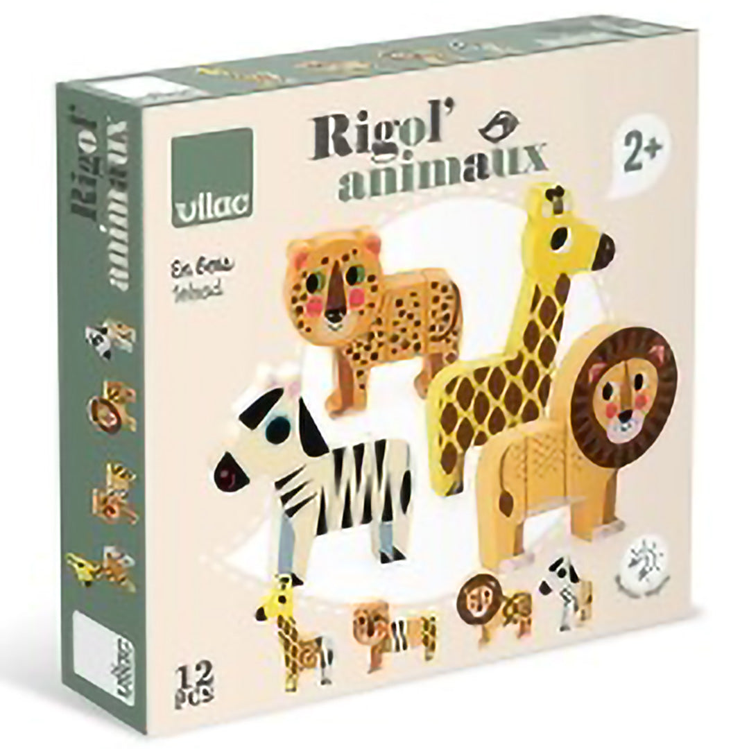 Verpakking van de Vilac houten puzzel met savannedieren.